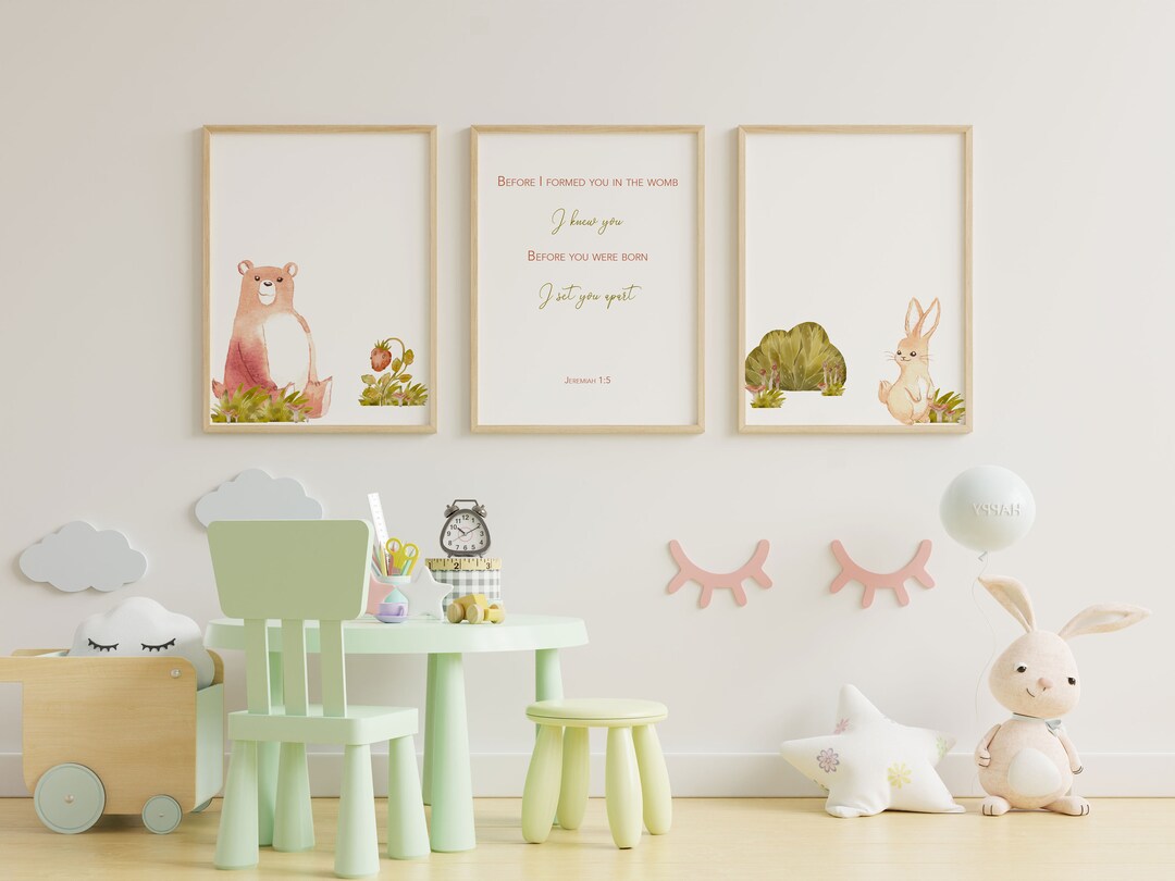 Woodland Animal Poster - Etsy