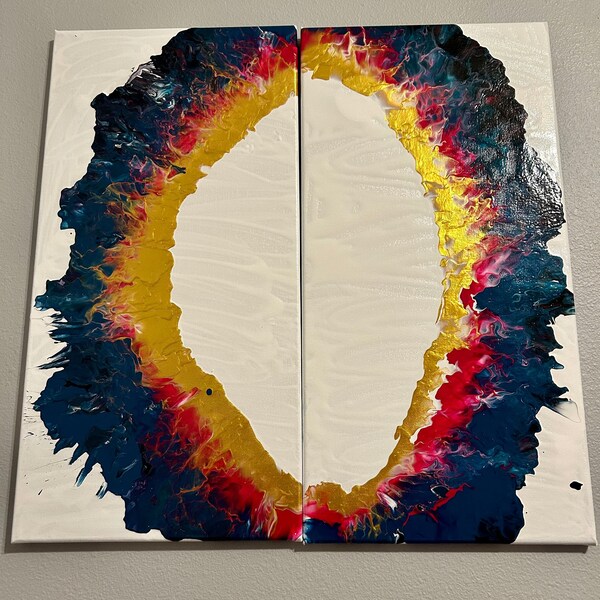 Fluid Acrylic Painting Etsy