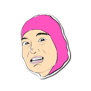 Adesivo ragazzo rosa Anime Decal Meme Joji Musica