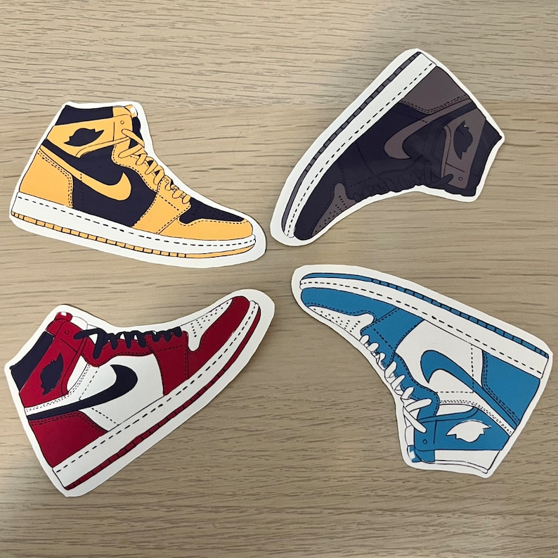 Air Jordan 1 Sticker Pack Sneakers Michael Jordan Sneakers Chicago ...