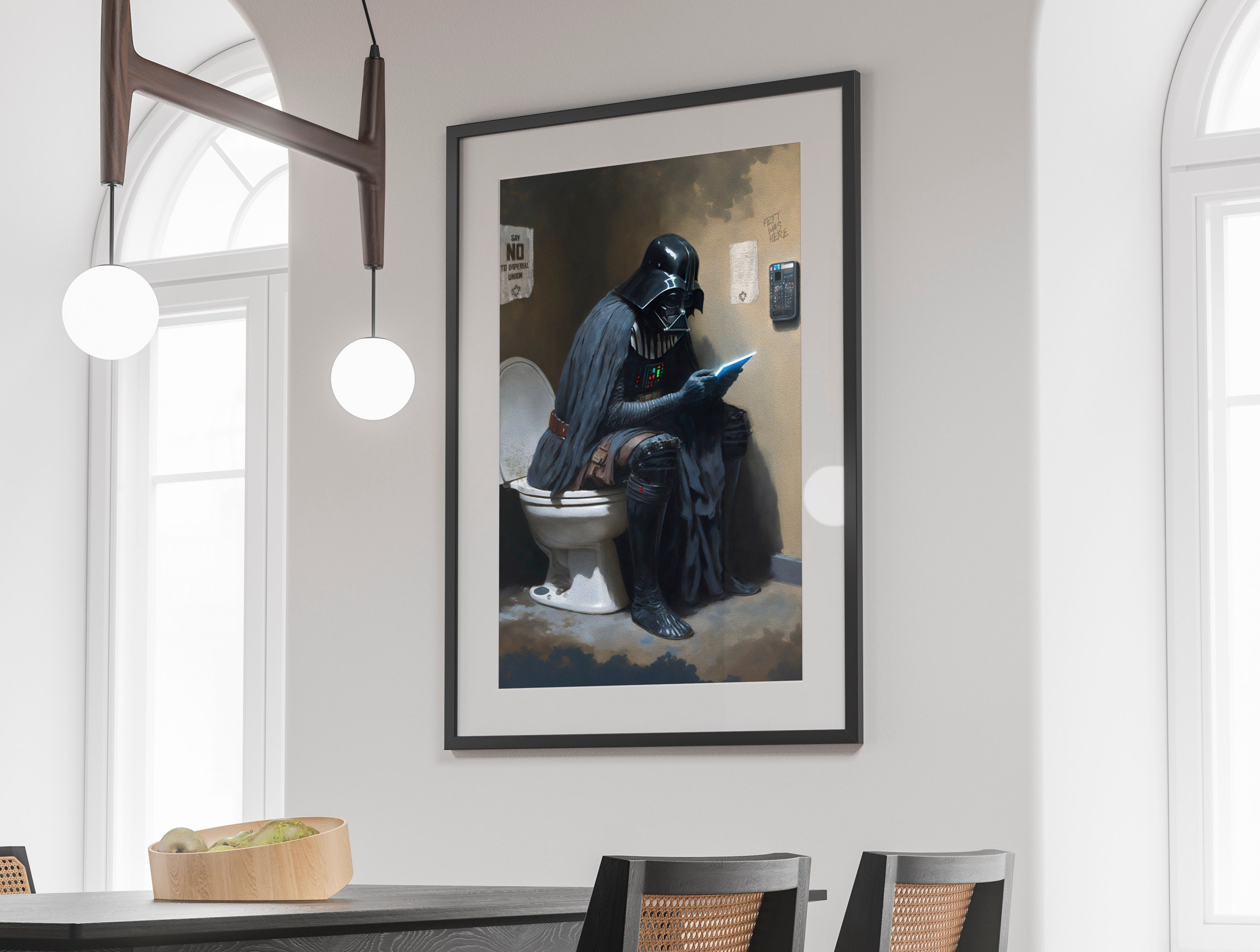 Printable Darth Vader Bathroom Painted Art Unique Star Wars Etsy
