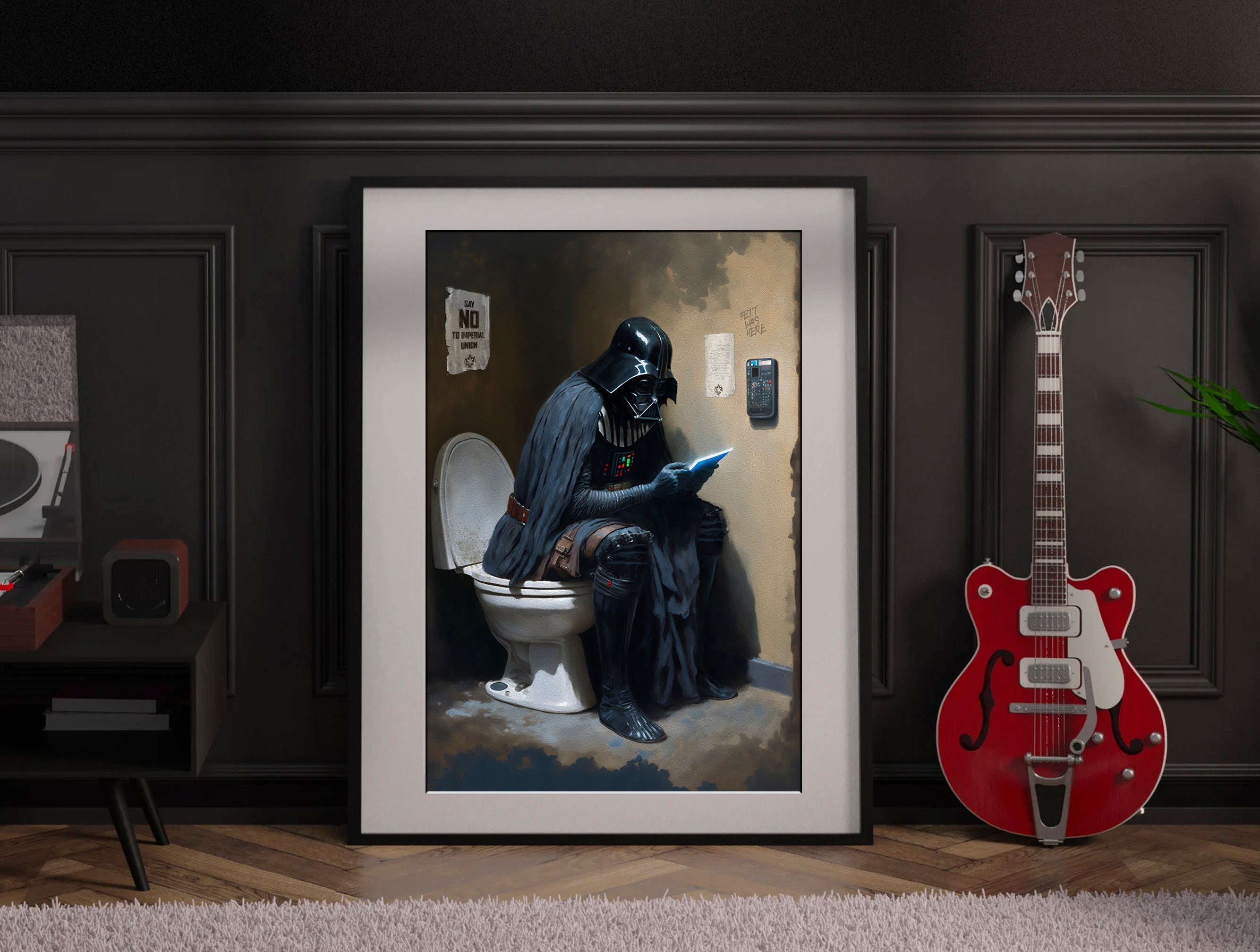 Printable Darth Vader Bathroom Painted Art Unique Star Wars Etsy