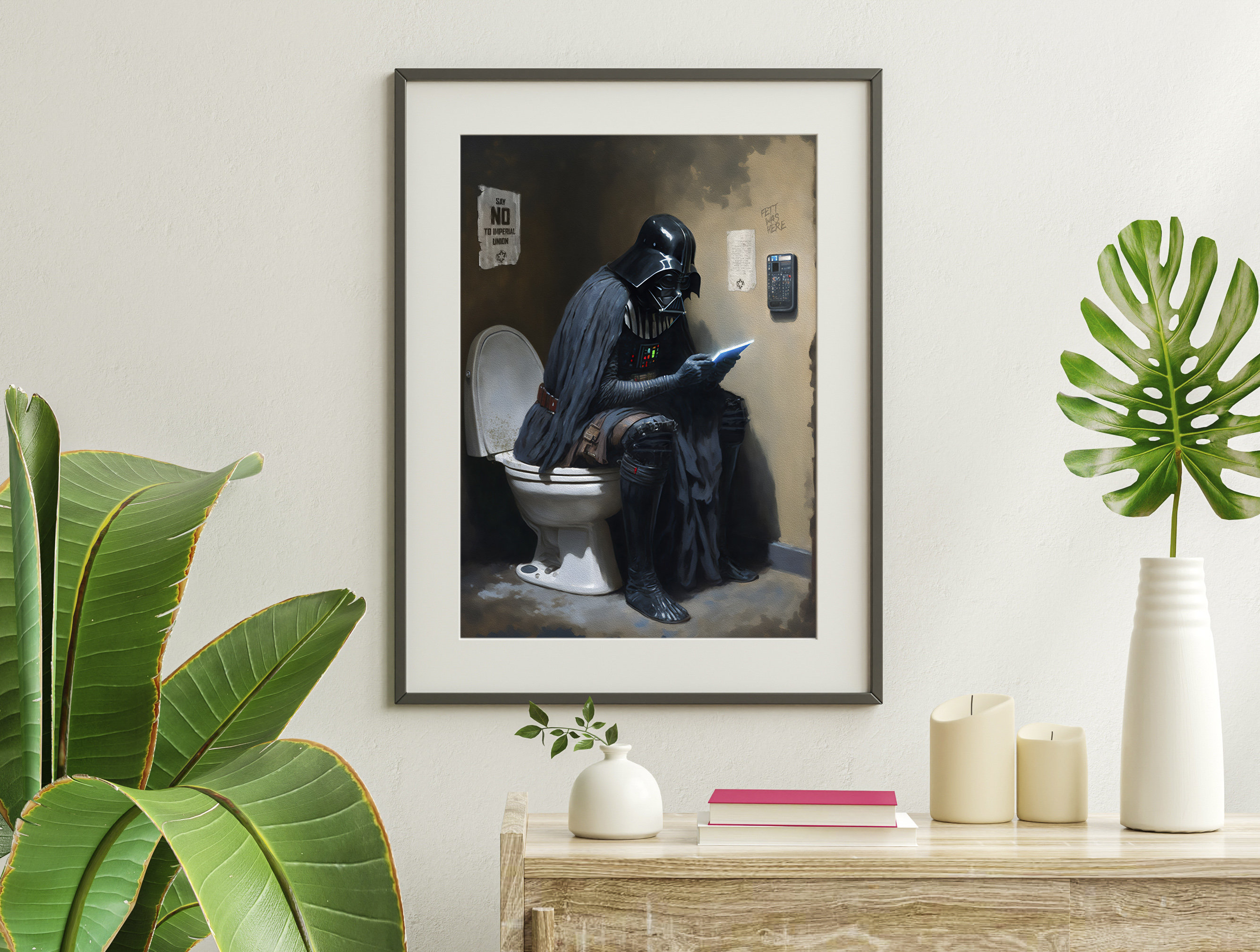 Printable Darth Vader Bathroom Painted Art Unique Star Wars Etsy
