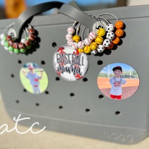 Bogg Taschenanhänger, Sport Mama, Perlen Anhänger, Baseball, Softball, Fußball, Korbball, Tennis