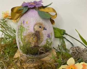 Duckling Spring Decoupage Egg