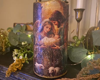 Navity Scene Flameless Pillar Candle