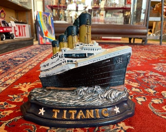 Cast Iron Titanic Painted Door Stop