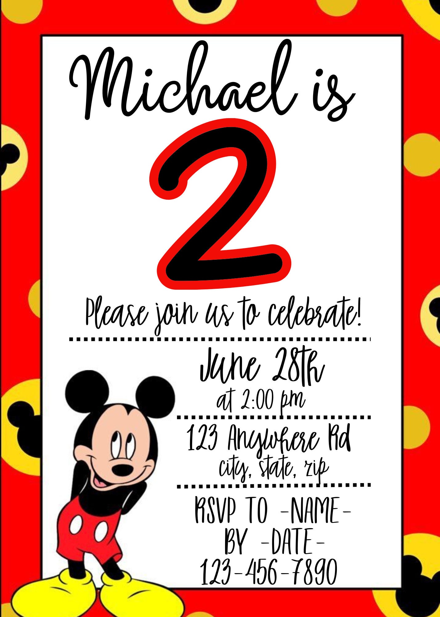 Customizable Printable Kids Invitations - Etsy