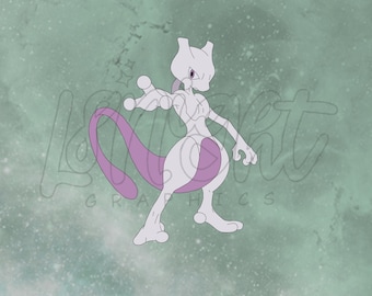 Mewtwo Matte Sticker