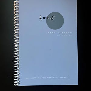 Minimal Meal Planner - Cute Meal Planner Notebook - Physical Meal Planner - Weekly Meal Planner Notebook, Kitchen Inventory, Shopping List