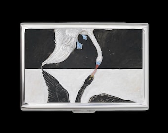 Swans Cigarette Case OR Card Holder - Hilma af Klint, Composition, Famous Artworks, Poster Art, Cigarette Case, Business Card, ID Holder