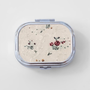 Coquette Happy Rectangle Pill Box - Lust for Life, Jasmine, Jewelry Case, Travel Size, Pill Case, Pill Container, Cute Pill Organizer