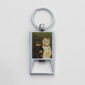 Cat Wedding KeyChain Bottle Opener - Wedding Gifts, Cat Lover, Funny Cats, Party Favors, Anniversary Gift, Valentine's Gift, Bottle Opener,