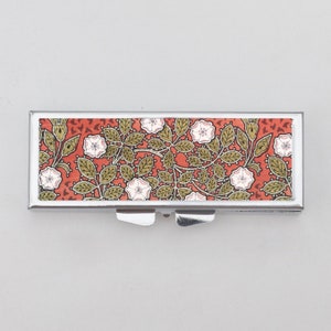 Floral Pill Box - Groovy Flowers, Vintage, Psychedelic, Antique, Edwardian, Botanical, Trinket Box, Pill Case, Pill Holder, Travel