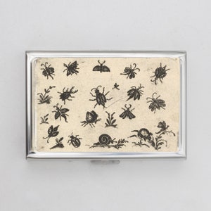 Bugs Zigarettenetui ODER Kartenhalter - Kleine Geldbörse, Geldbeutel, Visitenkartenetui, Polaroid-Bilder, vorgerollte Gelenkhülle, Floral