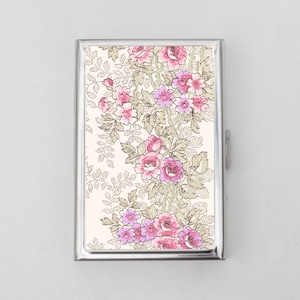 Rose Zigarettenetui ODER Kartenhalter - Für Sie, Krokette, Blumenmuster, Blumen, Zigarettenetui, Visitenkarte, Ausweishalter, Raucher, Geburtstag