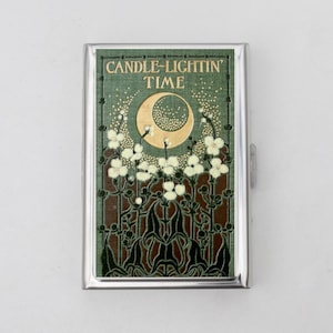 Candle Lightin Time Zigarettenetui ODER Kartenhalter - Art Nouveau, Art Deco, Mond-Etui, Blumenkasten, Visitenkarte, Ausweis