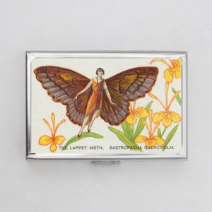 Schmetterling Flapper Zigarettenetui Kartenhalter - Retro Streichholzschachtel, Vintage Streichholzschachtel, MidCentury, Zigarettenetui, Zigarettenetui, Visitenkarte, Ausweishalter