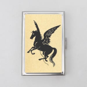 Einhorn Zigaretten Etui ODER Kartenhalter - Fabelwesen, Fantasy Wesen, Jugendstil, Ausweishalter, Geburtstagsgeschenk, Fantasy Art
