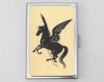 Unicorn Cigarette Case OR Card Holder - Mythological Creatures, Fantasy Creature Spirit, Art Nouveau, ID Holder, Birthday Gift, Fantasy Art