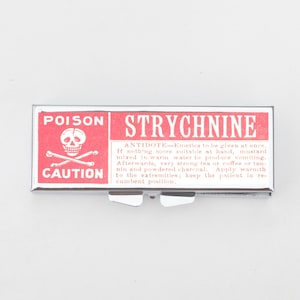 Portapillole con antidoto alla stricnina - Steampunk, gotico, curioso, strano e insolito, regali, portagioie, portapillole, portapillole, formato da viaggio