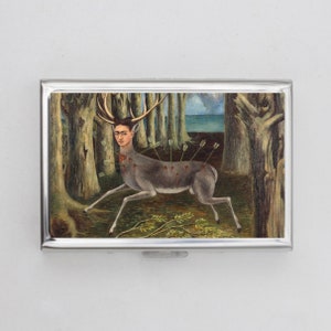 The Wounded Deer Zigarettenetui ODER Kartenhalter - Frida, La Venadita, 1946, Selbstporträt, Mexikanisch, Visitenkarte, Ausweishalter
