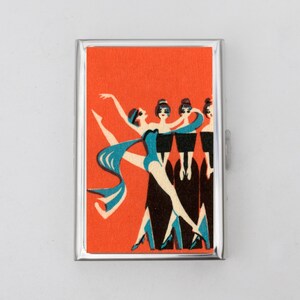 Vintage Streichholzschachtel Kunst Zigarettenetui ODER Kartenhalter - Vintage Kunstwerk, Streichholzschachtel, Retro Kunstwerk, Party Abstrakte Kunst, Visitenkarte, Ausweishalter