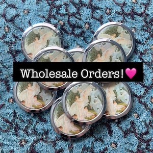 WHOLESALE Orders Compact Mirror - Wedding Gift, Baby Shower, Birthday Gift, Party Favors, Wholesale Order, Pocket Mirror, Custom