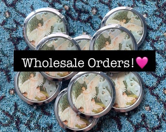 WHOLESALE Orders Compact Mirror - Wedding Gift, Baby Shower, Birthday Gift, Party Favors, Wholesale Order, Pocket Mirror, Custom