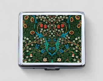 The Garden 8 Day Pill Box - William Morris, Bridesmaids Gift, Travel Size, Pill Box, 8 Day Pill Box, Portable Pill Case, Pocket Pharmacy