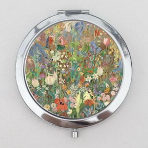 Morris Compact Mirror OR Pill Box - Part Favors, Bridesmaid, Gift, Trinket Box, Storage Box, Pill Case, Pill Holder, Small Pill Case