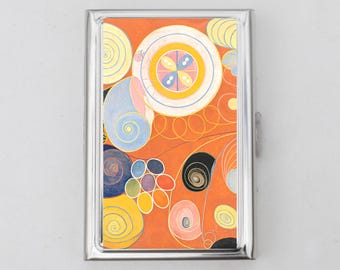 Hilma af Klint Art Cigarette Case OR Card Holder - Vintage Artwork, Matchbox, Lucky Artwork, Business Card, ID Holder, Wallet