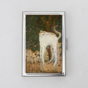 El Chat Blanc Zigarettenetui ODER Kartenhalter - Französisch, Paris, Frankreich, Retro Print, Pierre Bonnard, Musée d'Orsay
