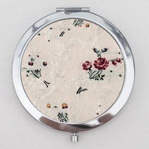 Coquette Rose Compact Mirror OR Pill Box - For Her, Bridemaid Gifts, Maid of Honor, Foldable Mirror, Small Mirror, Handmade, Pill Holder