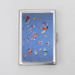 Himmelblau Zigarettenetui Kartenhalter - Vintage Art, Wassily, Metall Brieftasche, Kompakte Hülle, Zigarettenetui, Gelenkhalter, Kunstliebhaber, Modern