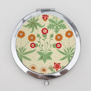 Art Nouveau Compact Mirror OR Pill Box - William Morris Design, Victorian, Art Nouveau, Small Mirror, Hand Mirror, Make Up Pocket Mirror