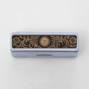 Sun Lipstick Case - Mothers Day Gift, Anniversary Gift, Lipstick Holder Case, Travel Size Case, Fancy, Elegant, Unique Gift