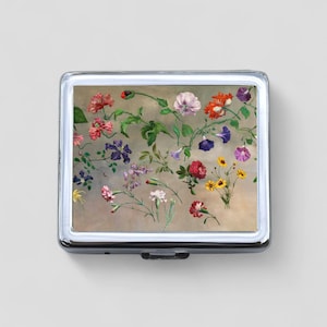 Pastillero floral de 8 días: estuche con rosas, porta pastillas, tamaño de viaje, pastillero, pastillero de 7 días, pastillero portátil, farmacia de bolsillo, regalo