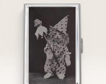Cat Cigarette Case OR Card Holder - Gift for Cat Lover, Cat Collector, Crazy Cat Lady, Card Holder, Money Case, Cats