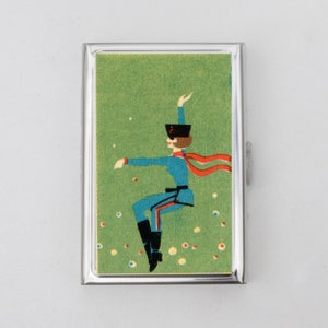 Vintage Streichholzschachtel Kunst Zigarettenetui ODER Kartenhalter - Vintage Kunstwerk, Streichholzschachtel, Retro Kunstwerk, Party Abstrakte Kunst, Visitenkarte, Ausweishalter