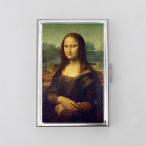 Mona Lisa Zigaretten Etui ODER Kartenhalter - Brautjungfer Geschenk, Da Vinci, Italienische Renaissance, berühmte Kunst, Zigarettenetui, Visitenkarte, Ausweishalter
