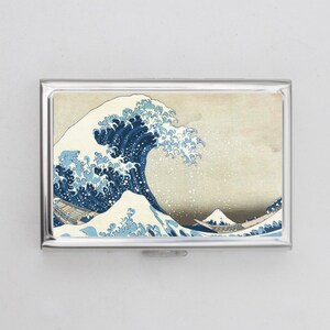 Die große Welle vor Kanagawa Hokusai Zigarettenetui ODER Kartenhalter - Ukiyoe, Klassische Japanische Kunst, Zigarettenetui, Visitenkarte, Ausweishalter