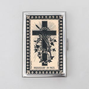 Kreuz Zigarettenetui ODER Kartenhalter - Jesus, Christus, brennendes Herz, Glaube, Christentum, Zigarettenetui, Visitenkarte, Ausweishalter