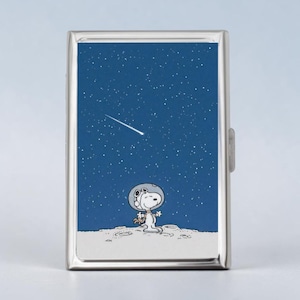Space Cigarette Case OR Card Holder - Extraterrestrial, Astronaut, Snoop, Peanuts, Knotts, Cigarette Case, Business Card