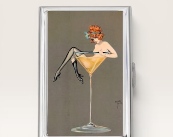 Clive Cigarette Case OR Card Holder - Business Card Holder, Pin Up Girls, Jpint Case, Birthday Gift, Small Gift, Handmade Gift, Cheap Gifts