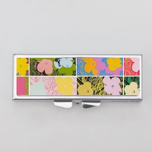Warhol Flowers Pill Box - Warhol, Original Artwork, Print, Floral Design, Retro, Modern Art, Trinket Box, Pill Case, Pill Holder, Travel