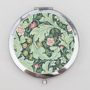 Art Nouveau Compact Mirror OR Pill Box - William Morris, Bridesmaids Gifts, Party Favors, Small Gifts, For Her,Pill Holder, Small Pill Case