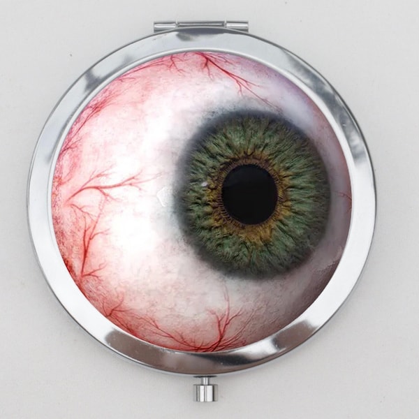 EyeBall Compact Mirror OR Pill Box - Eyes, Dark Academia, Strange and Unusual Gifts, Trinket Box, Pill Case, Pill Holder, Portable Pill Case