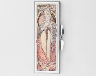 Mucha Rectangle Pill Box -  Floral Art Gift, Gifts, Trinket Box, Pill Case, Pill Holder, Travel Size, Small Box, Gifts Under 15, Bridesmaids