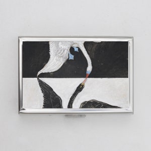 Estuche para cigarrillos o tarjetero Swans - Hilma af Klint, Composición, Obras de arte famosas, Pósteres, Estuche para cigarrillos, Tarjetero, Tarjetero